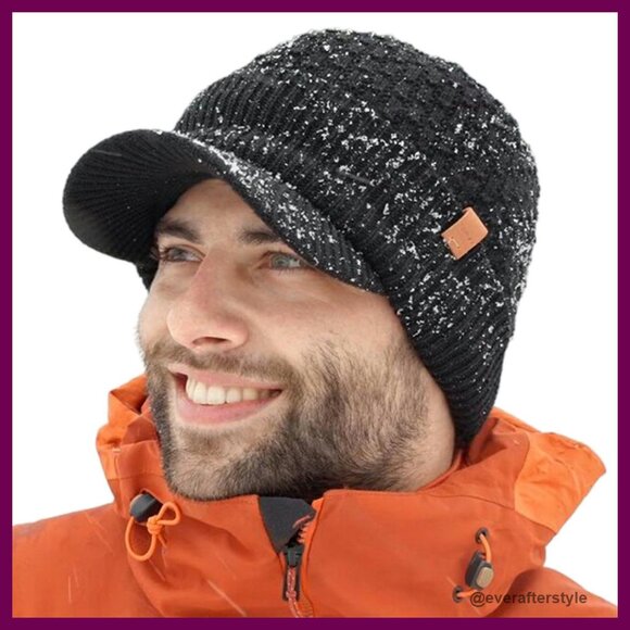 Merino Wool Fleece Lined Beanie Waterproof Winter Hat Unisex Classic main image 8